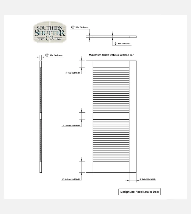 Specifications No Sub Stile
