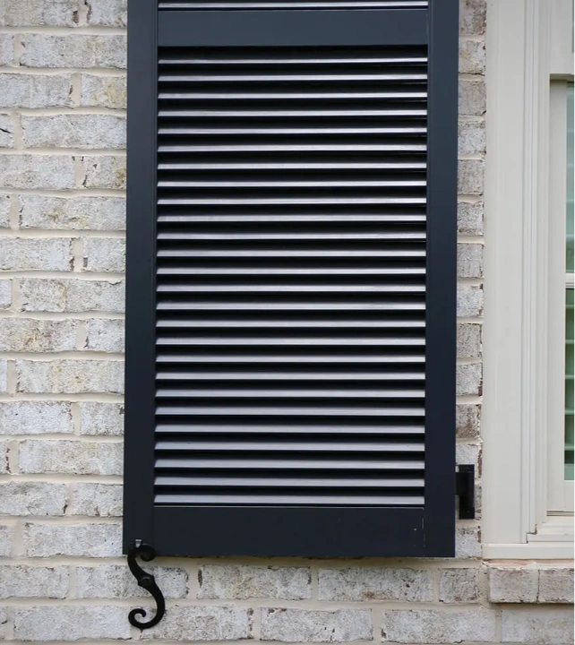 Standard Fixed Louver-2 Sections-Black-2