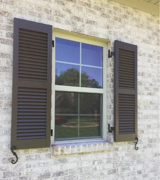 Heavy Duty Fixed Louver-2-Sections-Brown-2
