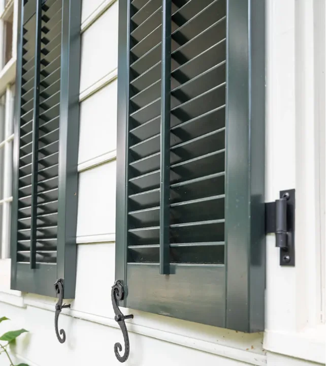 Heavy Duty Fixed Louver False-Control-Rods-Louvers-Up-Dark-Green-26