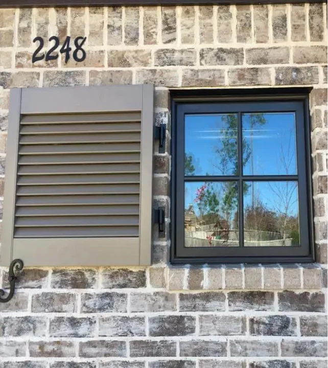Heavy Duty Fixed Louver No-Center-Rail-Grey