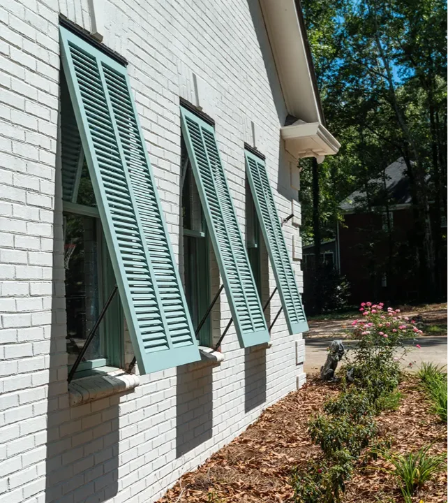 Designline Fixed Louver Bahama No Center Rail 1 Substile Green 5