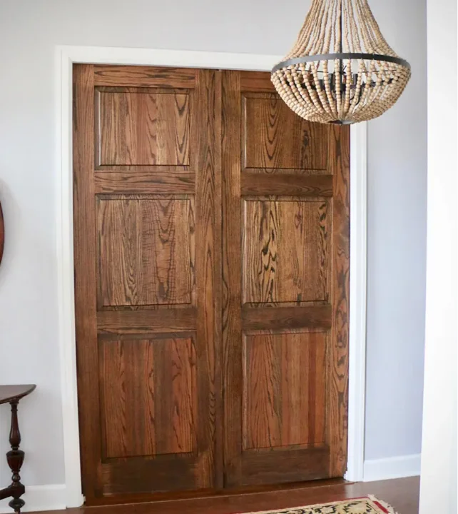 Custom Brown Panel interior sliding pocket door-2