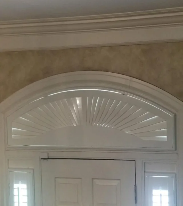Interior Fixed Louver Sunburst Eyebrow Arch