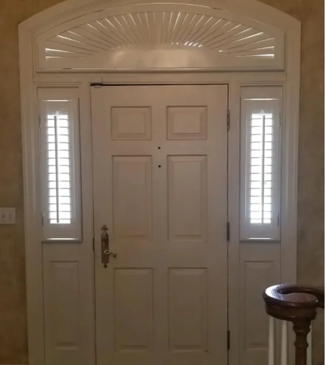 Interior Fixed Louver Sunburst Eyebrow white