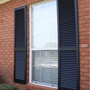 Standard Fixed Louver-2 Sections-Rail Placement-Black-2