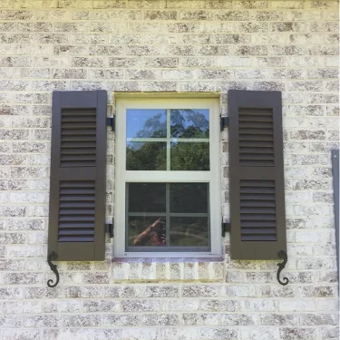 Heavy Duty Fixed Louver-2 Sections-Brown