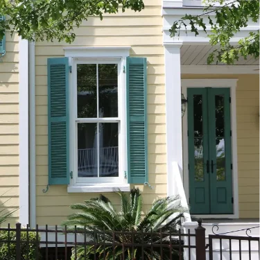 Heavy Duty Fixed Louver-2-Sections-Green-1