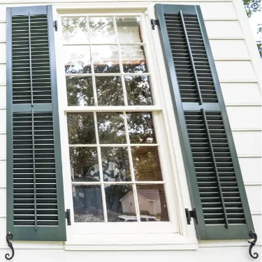 Heavy Duty Fixed Louver-False-Control-Rods-Louvers-Up-Dark-Green-27