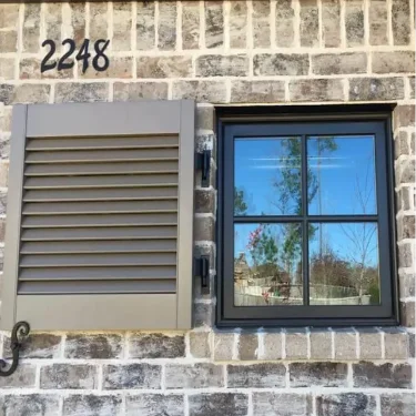 Heavy Duty Fixed Louver No-Center-Rail-Grey