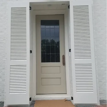 Designline Fixed Louver 2-Sections Custom Rails White