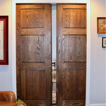 Custom Brown Panel interior-sliding pocket door-1
