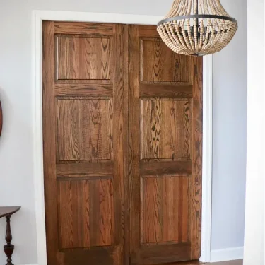 Custom Brown Panel interior sliding pocket door-2