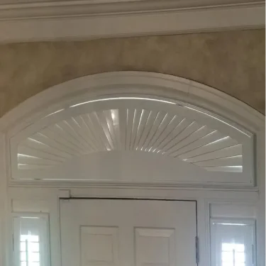 Interior Fixed Louver Sunburst Eyebrow Arch