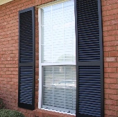 Standard Fixed Louver-2 Sections-Rail Placement-Black-2