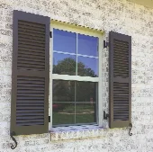 Heavy Duty Fixed Louver-2-Sections-Brown-2