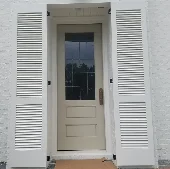 Designline Fixed Louver 2-Sections Custom Rails White