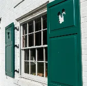 Standard Paneled-2 Sections Cottage-Squirrel Cutout-Green-4