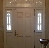 Interior Fixed Louver Sunburst Eyebrow white