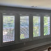 White Louvered interior shutters bedroom-(Hilton-Head)-1